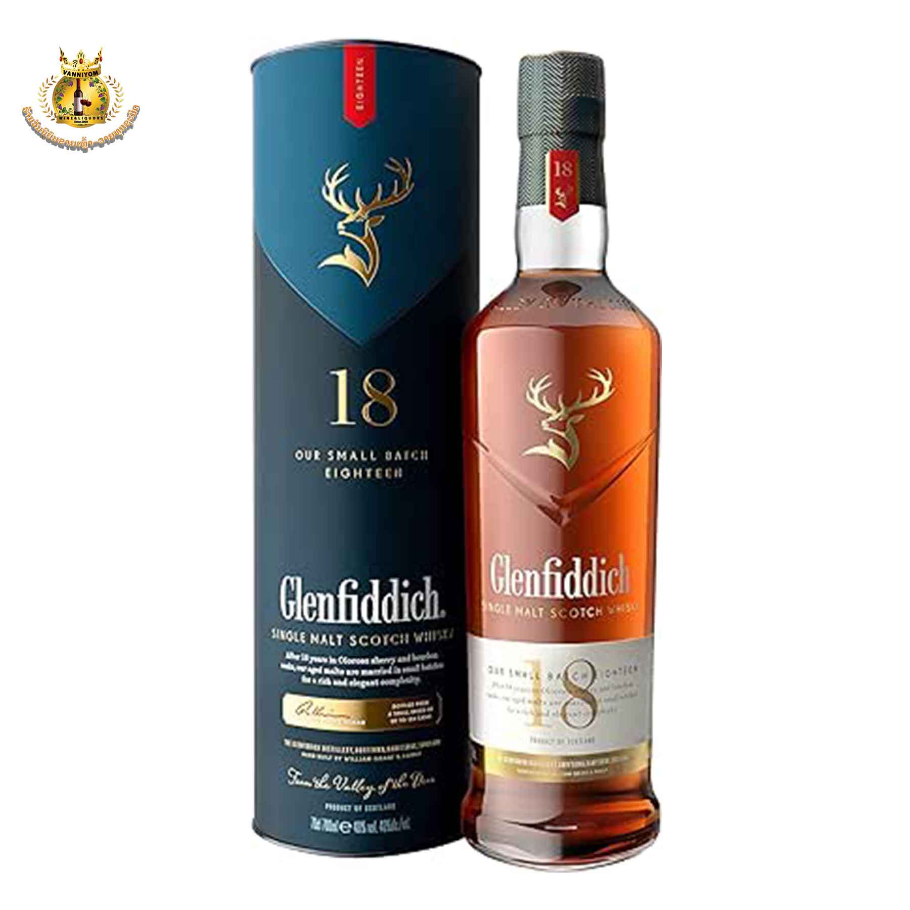 Glenfiddich 18 yo GB Single Malt Whisky 75cl 40% - Vanniyom Wine