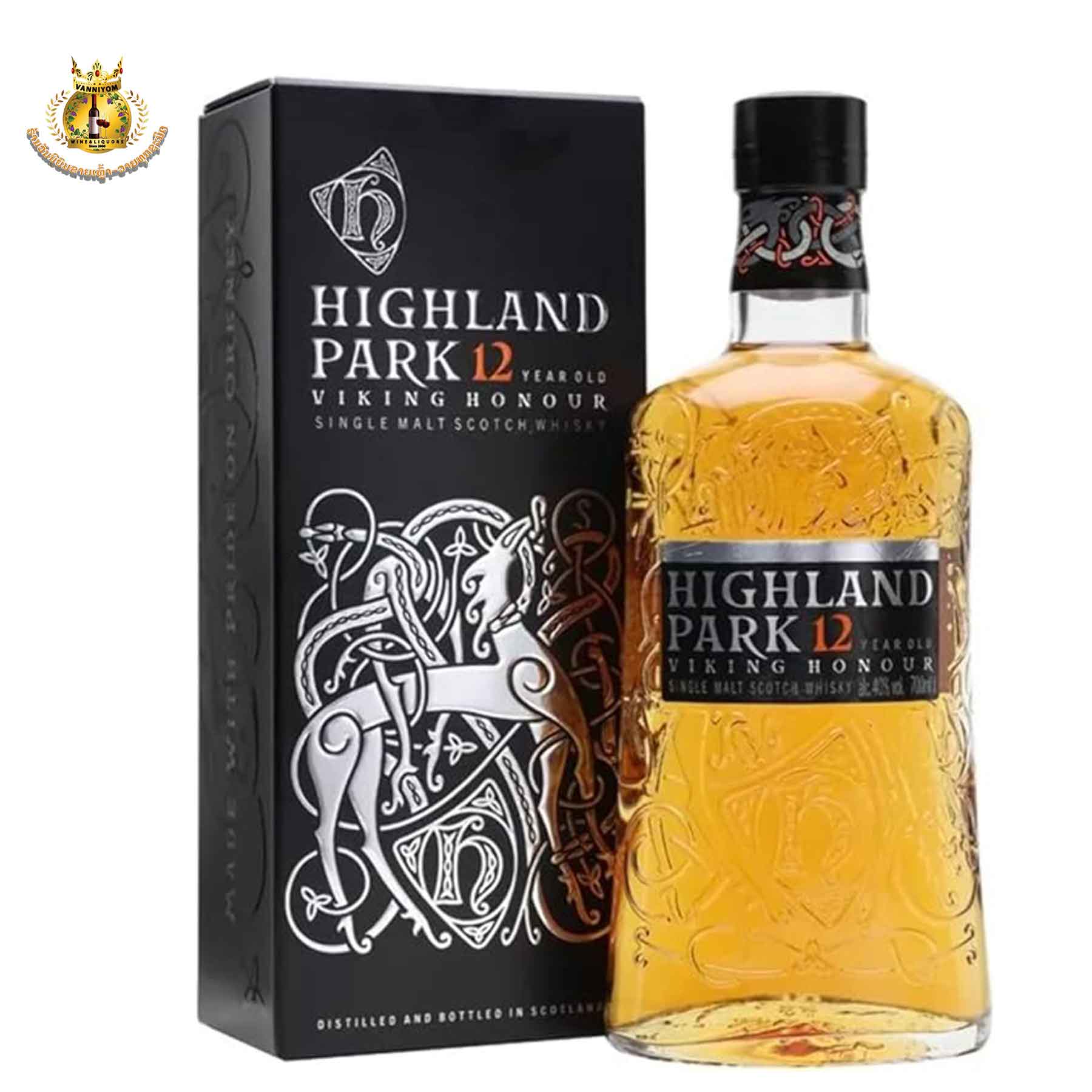 ウイスキー Highland Park 12 Years Old 750ml Highland Park 12Y SINGLE Malt Whisky 70cl 40% - Vanniyom Wine